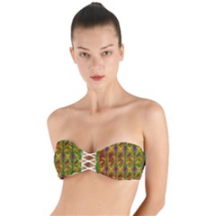 Sakura Blossoms Popart Twist Bandeau Bikini Top by pepitasart