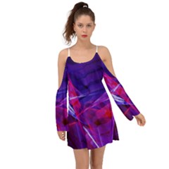 Fractal Flash Kimono Sleeves Boho Dress by Sparkle