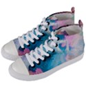 Colorful Beach Women s Mid-Top Canvas Sneakers View2