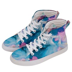 Colorful Beach Men s Hi-top Skate Sneakers by Sparkle