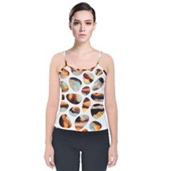 Gems Velvet Spaghetti Strap Top by Sparkle