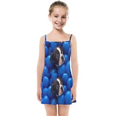 Cute Balls Puppy Kids  Summer Sun Dress by Sparkle