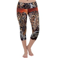 Nature With Tiger Capri Yoga Leggings by Sparkle