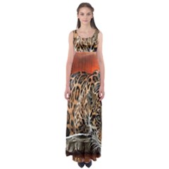 Nature With Tiger Empire Waist Maxi Dress by Sparkle