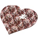 Digital Checkboard Wooden Puzzle Heart View2