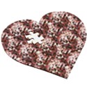 Digital Checkboard Wooden Puzzle Heart View3