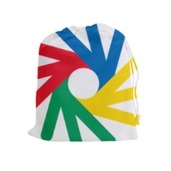 Logo Of Deaflympics Drawstring Pouch (xl) by abbeyz71