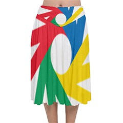 Logo Of Deaflympics Velvet Flared Midi Skirt by abbeyz71