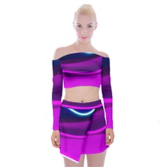 Neon Wonder  Off Shoulder Top With Mini Skirt Set by essentialimage