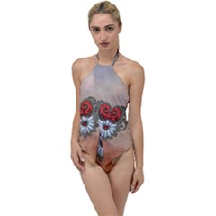 Wonderful Elegant Heart Go With The Flow One Piece Swimsuit by FantasyWorld7