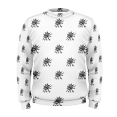 Stylized Black And White Floral Print Men s Sweatshirt by dflcprintsclothing