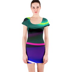 Neon Wonder Short Sleeve Bodycon Dress