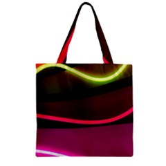 Neon Wonder Zipper Grocery Tote Bag by essentialimage