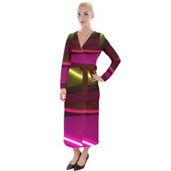 Neon Wonder Velvet Maxi Wrap Dress by essentialimage