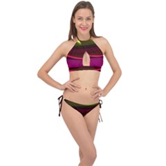 Neon Wonder Cross Front Halter Bikini Set by essentialimage