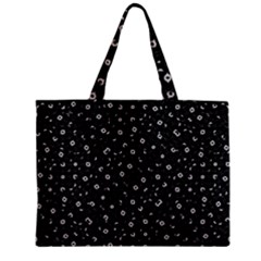 Black And White Intricate Geometric Print Zipper Mini Tote Bag by dflcprintsclothing