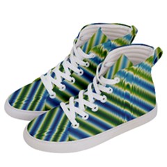 Blueglow Men s Hi-top Skate Sneakers by Sparkle