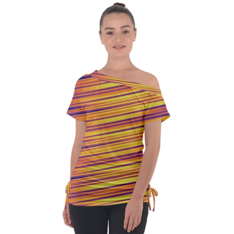 Rainbow Waves Tie-up Tee by Sparkle