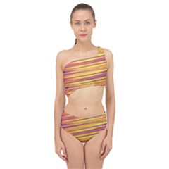Rainbow Waves Spliced Up Two Piece Swimsuit by Sparkle