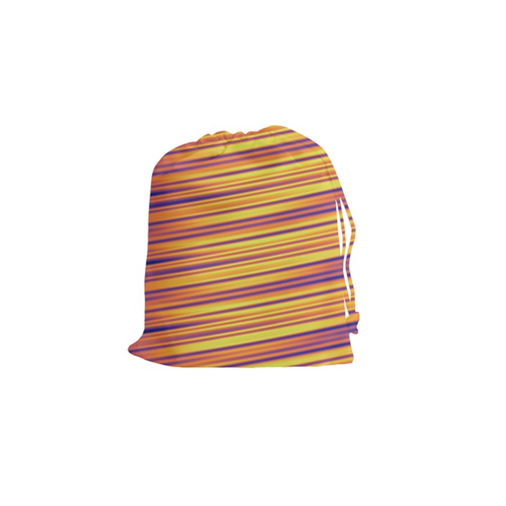 Orange Strips Drawstring Pouch (Small)