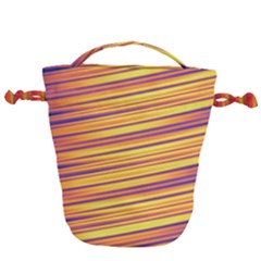 Strips Hole Drawstring Bucket Bag by Sparkle
