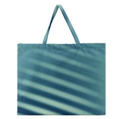 Blue Strips Zipper Large Tote Bag by Sparkle