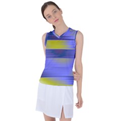 Blue Strips Women s Sleeveless Sports Top by Sparkle