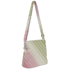 Pink Green Zipper Messenger Bag by Sparkle