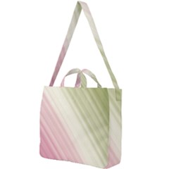 Pink Green Square Shoulder Tote Bag by Sparkle