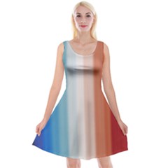 Blue,white Red Reversible Velvet Sleeveless Dress by Sparkle