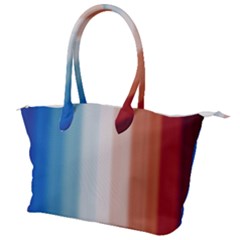 Blue,white Red Canvas Shoulder Bag by Sparkle