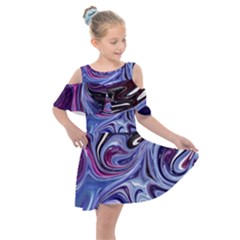 Galaxy Kids  Shoulder Cutout Chiffon Dress by Sparkle