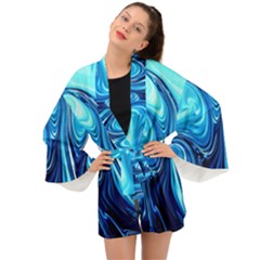 Sunami Waves Long Sleeve Kimono by Sparkle