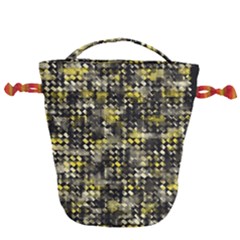 Bricks Cubes Drawstring Bucket Bag by Sparkle