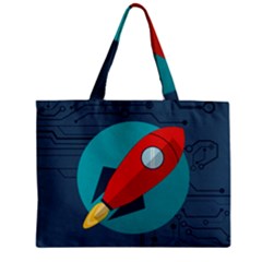 Rocket With Science Related Icons Image Zipper Mini Tote Bag