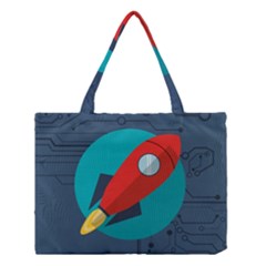 Rocket With Science Related Icons Image Medium Tote Bag by Vaneshart