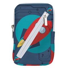 Rocket With Science Related Icons Image Belt Pouch Bag (small) by Vaneshart