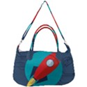 Rocket With Science Related Icons Image Removal Strap Handbag View1