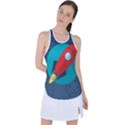 Rocket With Science Related Icons Image Racer Back Mesh Tank Top View1