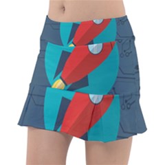 Rocket With Science Related Icons Image Tennis Skorts by Vaneshart