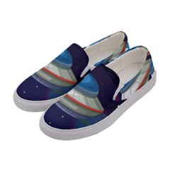 Ufo Alien Spaceship Galaxy Women s Canvas Slip Ons by Vaneshart