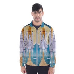 Space Exploration Illustration Men s Windbreaker by Vaneshart