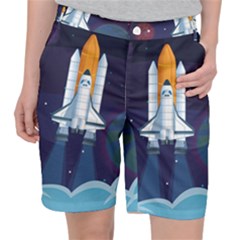 Spaceship Milkyway Galaxy Pocket Shorts