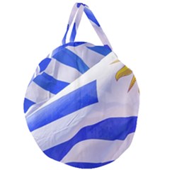 Uruguay Flags Waving Giant Round Zipper Tote by dflcprintsclothing