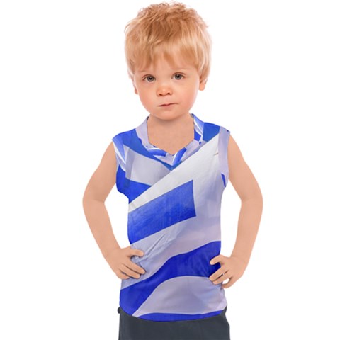 Uruguay Flags Waving Kids  Sport Tank Top by dflcprintsclothing