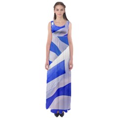 Uruguay Flags Waving Empire Waist Maxi Dress by dflcprintsclothing