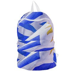 Uruguay Flags Waving Foldable Lightweight Backpack by dflcprintsclothing