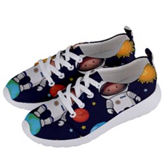 Boy Spaceman Space Rocket Ufo Planets Stars Women s Lightweight Sports Shoes by Vaneshart