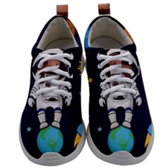 Boy Spaceman Space Rocket Ufo Planets Stars Mens Athletic Shoes by Vaneshart