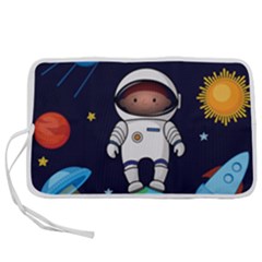 Boy Spaceman Space Rocket Ufo Planets Stars Pen Storage Case (s) by Vaneshart